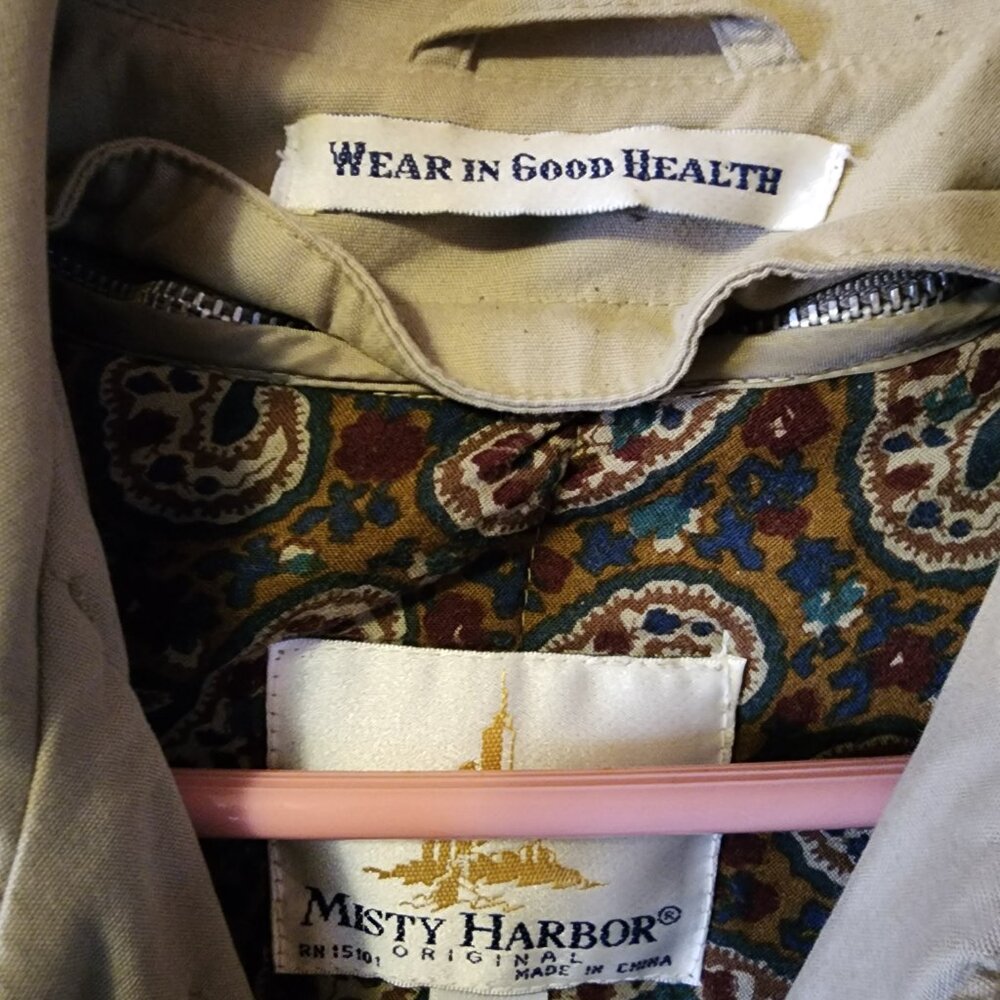 Women's Size 4P Misty Harbor Tan Trench Coat W/ Removable Liner - Picture 7 of 11